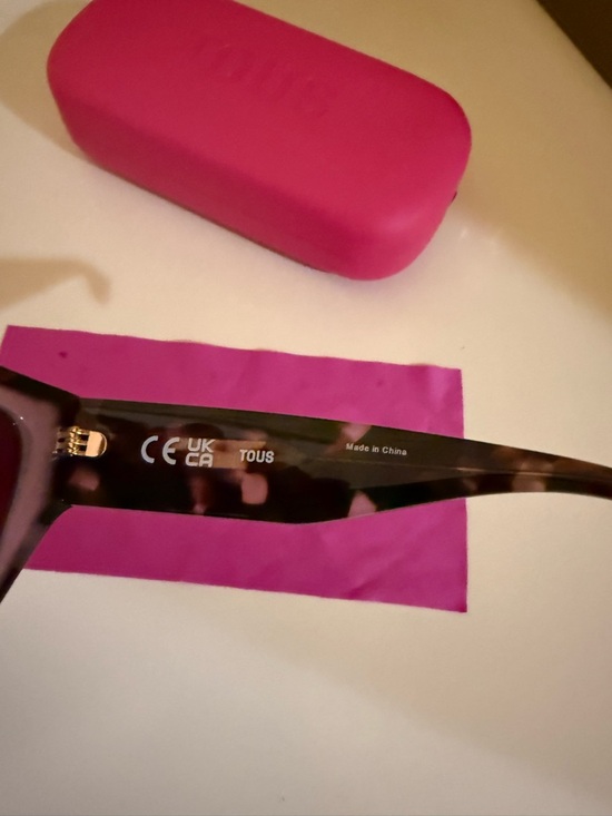 TOUS Tortoiseshell Cat-Eye Sunglasses with Purple Gradient Lenses